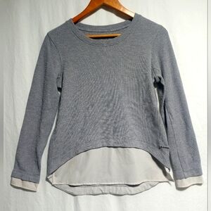 Marc New York Performance Layered Look Gray and White Top Size Medium